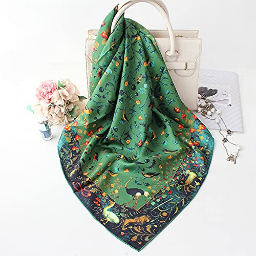 ANDANTINO 100% Silk Scarf 43" Large Square Lightweight Headscarf& Shawl–Women Hair Wraps-With Gift Packed