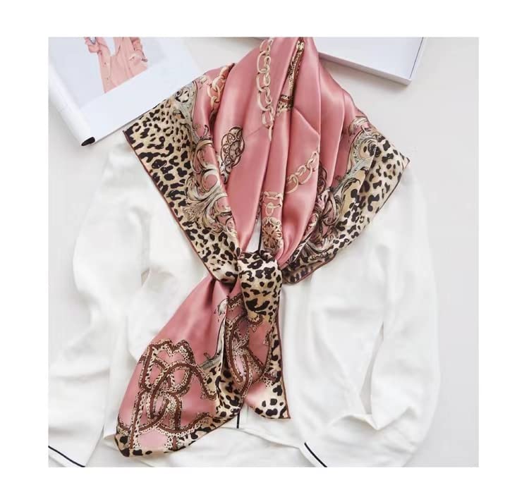 ANDANTINO 100% Silk Scarf 43" Large Square Lightweight Headscarf& Shawl–Women Hair Wraps-With Gift Packed