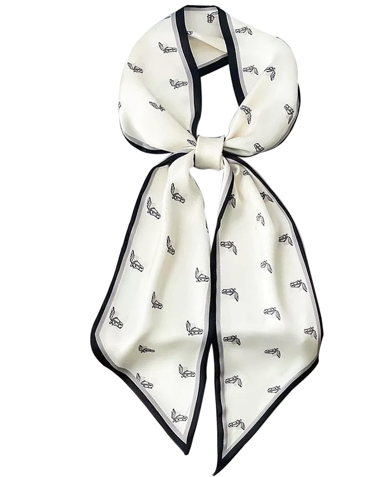 Head Scarf Hair Neck Scarves For Women Purse Bag Scarfs For Handbags Silky Long Thin Satin Headscarf Fashion