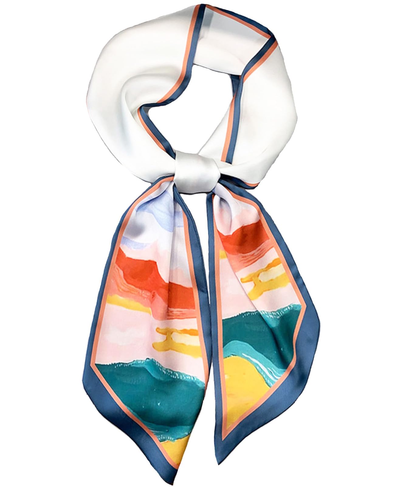 Head Scarf Hair Neck Scarves For Women Purse Bag Scarfs For Handbags Silky Long Thin Satin Headscarf Fashion