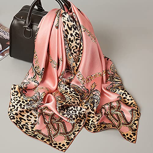 ANDANTINO 100% Silk Scarf 43" Large Square Lightweight Headscarf& Shawl–Women Hair Wraps-With Gift Packed