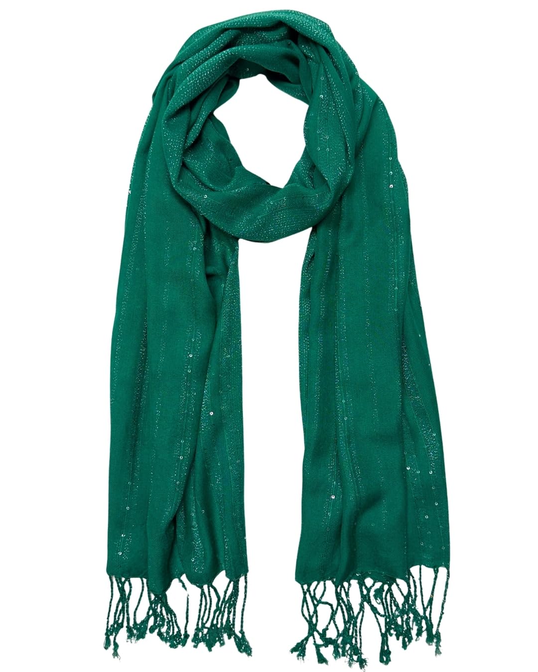 Humble Hilo Handmade Shimmer Thread Scarf or Shawl Large Lightweight Neckscarf Wrap for Women with Metallic Embroidery