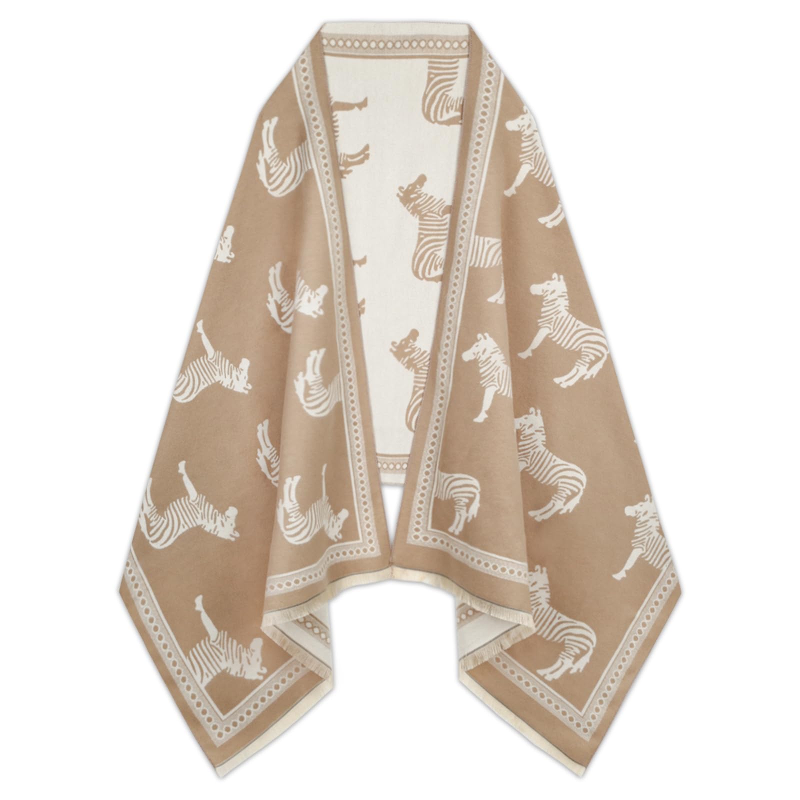 EXTREE Scarfs for Women Pashmina Silky Shawl Wrap for Evening Dressing Blanket Open Front Poncho Cape