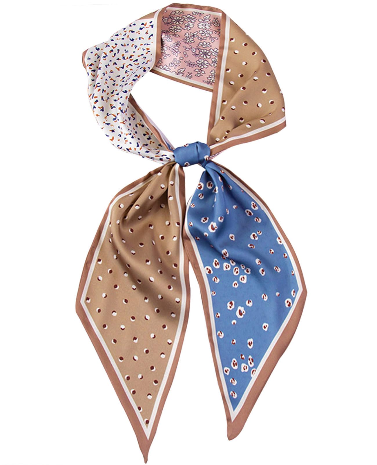 Head Scarf Hair Neck Scarves For Women Purse Bag Scarfs For Handbags Silky Long Thin Satin Headscarf Fashion