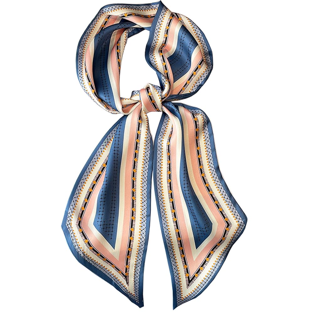 Head Scarf Hair Neck Scarves For Women Purse Bag Scarfs For Handbags Silky Long Thin Satin Headscarf Fashion