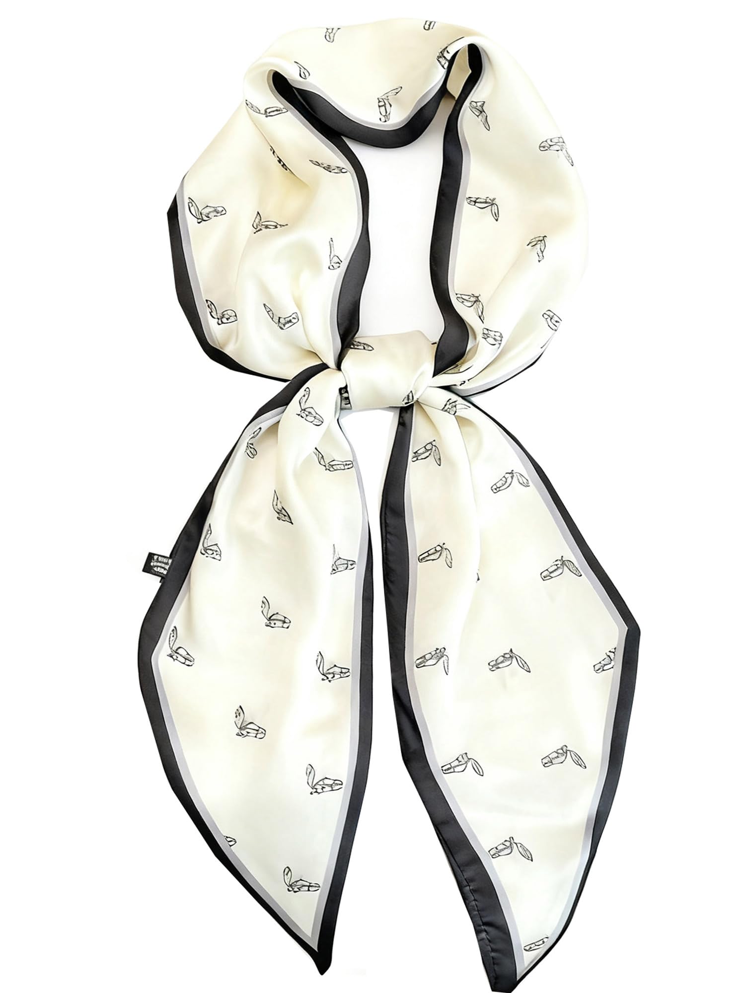 kcctoo 59” Long Silk Like Head Scarf Women's Fashion Square Neck Satin Scarfs for Bag Hair Scarves Gift 59 * 5.9”
