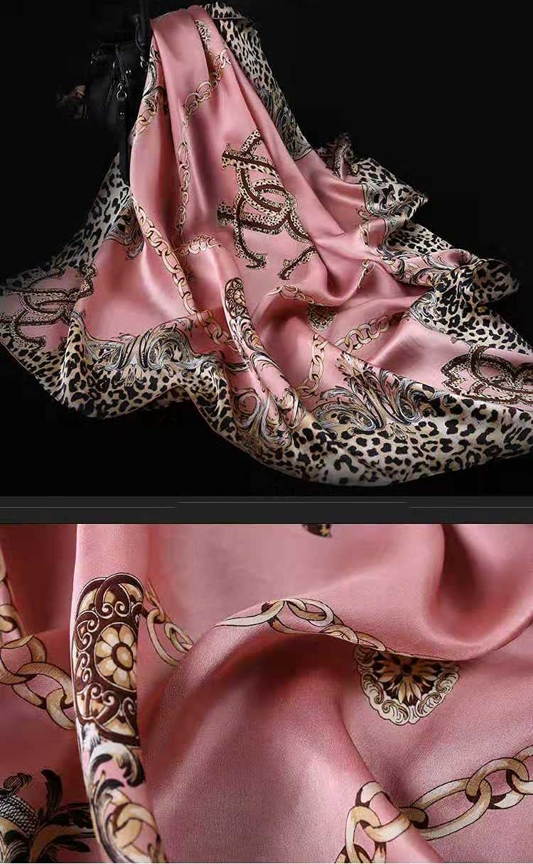 ANDANTINO 100% Silk Scarf 43" Large Square Lightweight Headscarf& Shawl–Women Hair Wraps-With Gift Packed