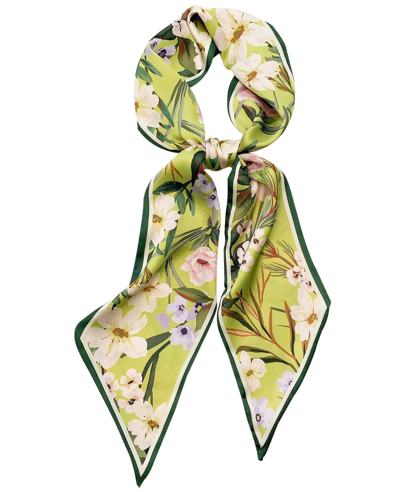 Head Scarf Hair Neck Scarves For Women Purse Bag Scarfs For Handbags Silky Long Thin Satin Headscarf Fashion