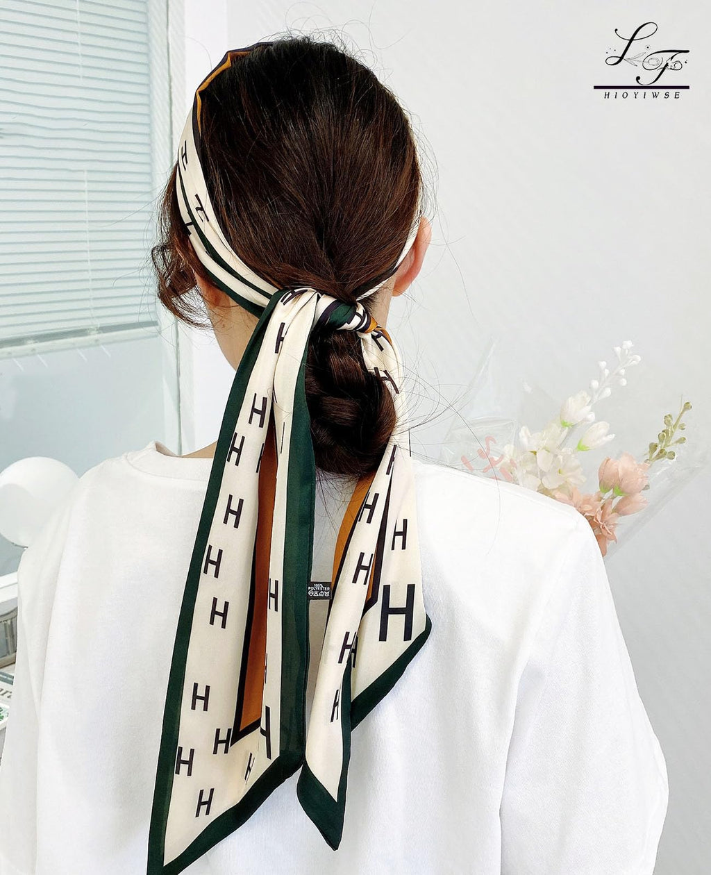 Head Scarf Hair Neck Scarves For Women Purse Bag Scarfs For Handbags Silky Long Thin Satin Headscarf Fashion