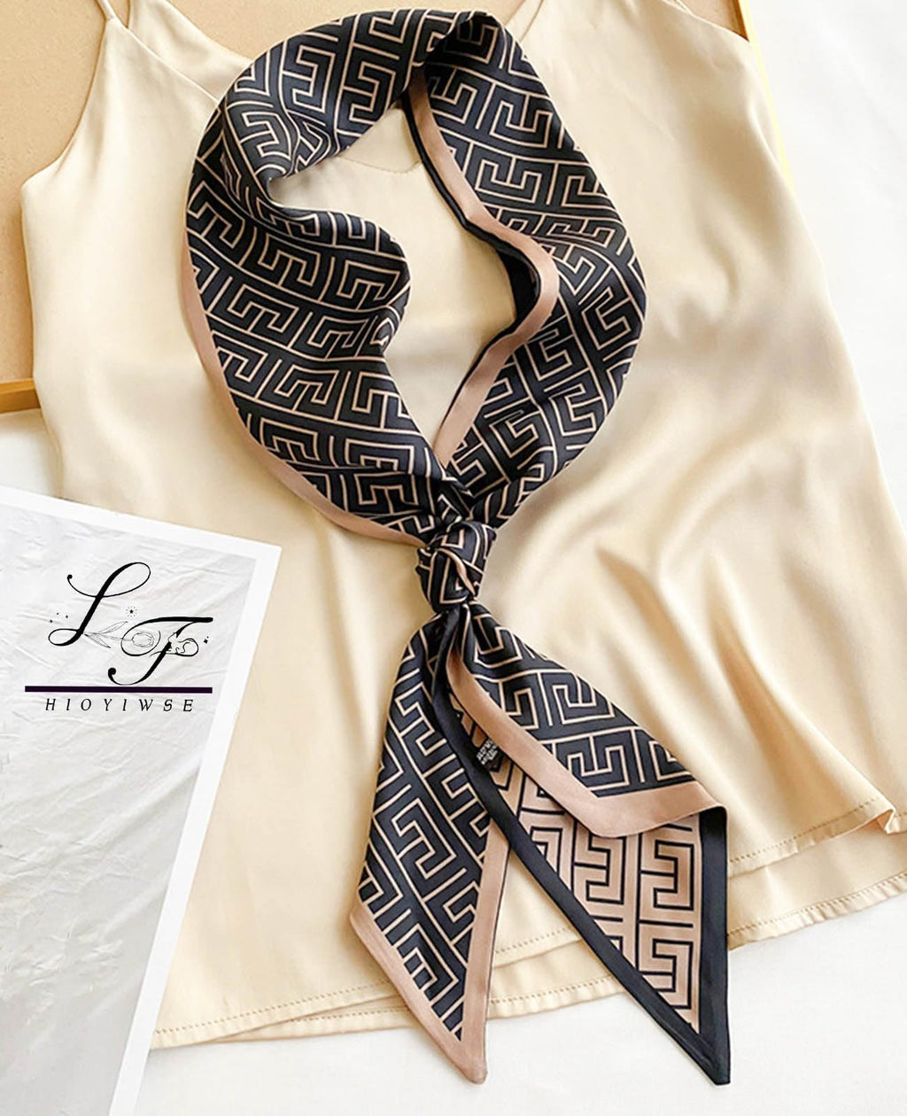 Head Scarf Hair Neck Scarves For Women Purse Bag Scarfs For Handbags Silky Long Thin Satin Headscarf Fashion