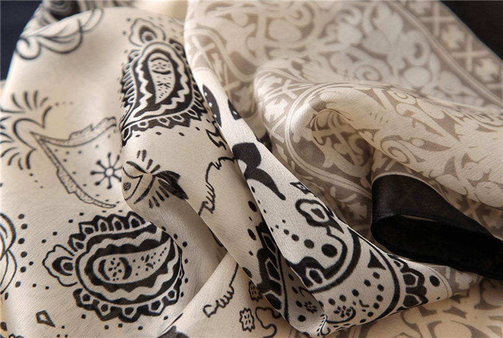 Silk Scarf Mulberry Silk Fashion Scarves Long Lightweight Shawl Wrap …