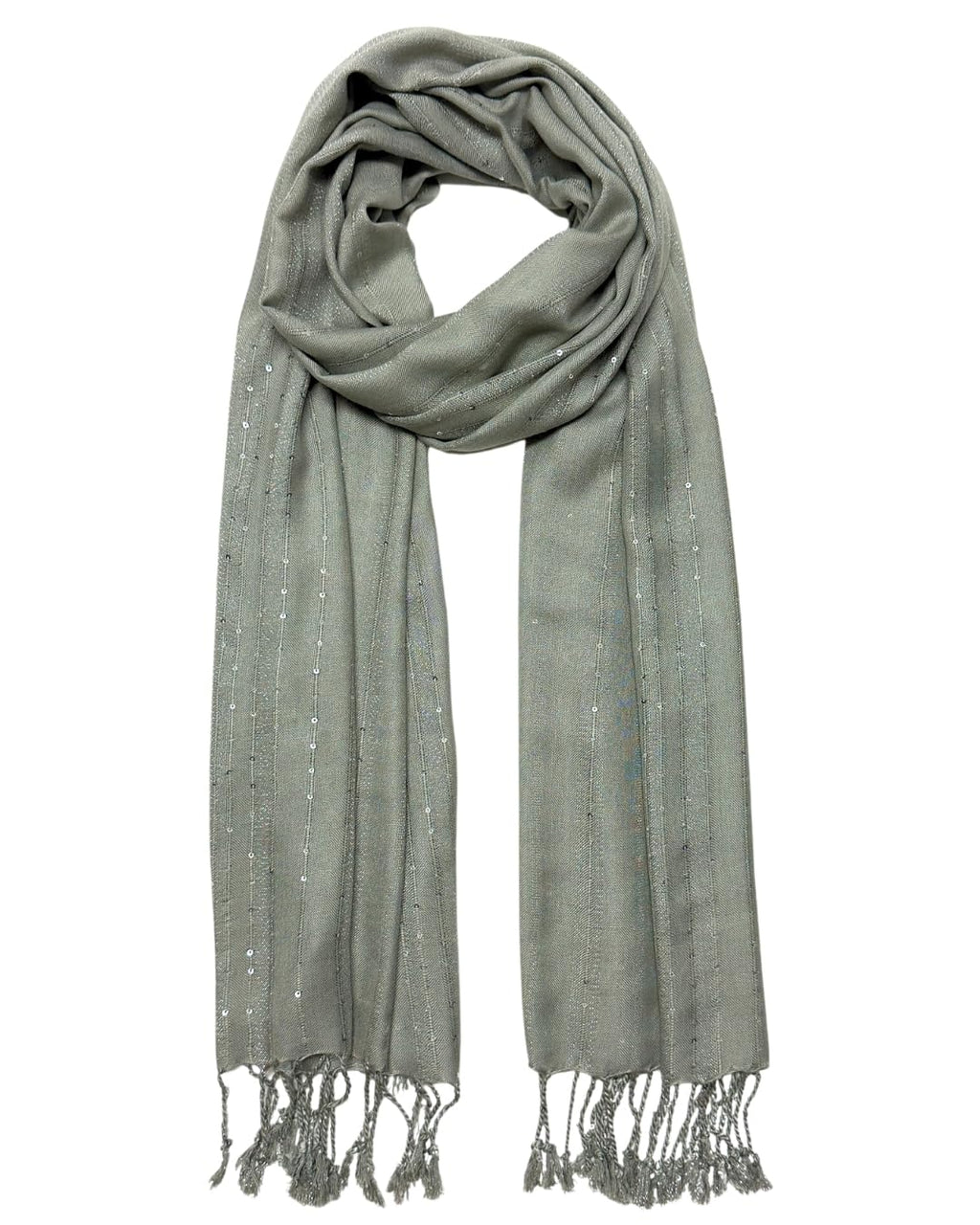 Humble Hilo Handmade Shimmer Thread Scarf or Shawl Large Lightweight Neckscarf Wrap for Women with Metallic Embroidery