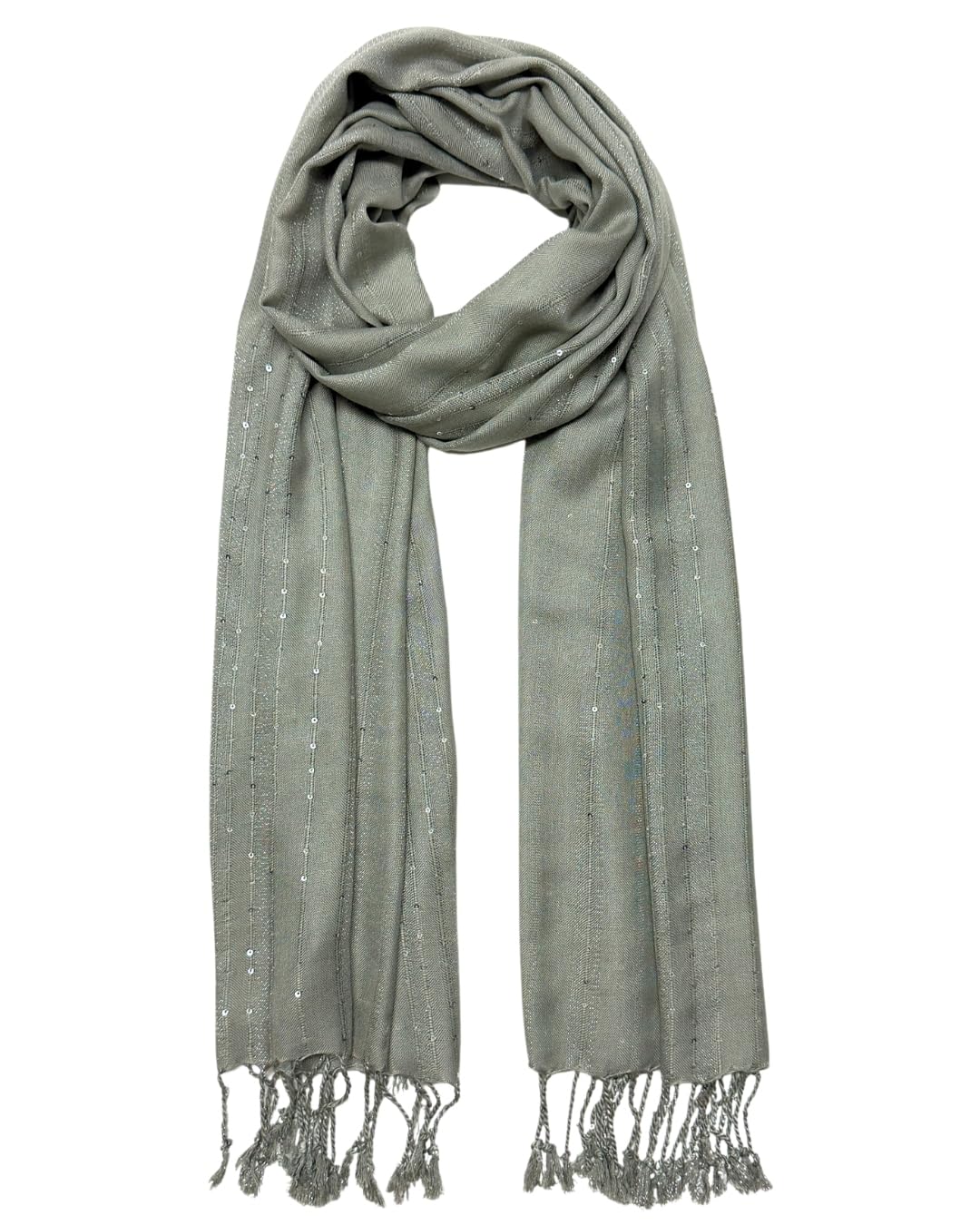 Humble Hilo Handmade Shimmer Thread Scarf or Shawl Large Lightweight Neckscarf Wrap for Women with Metallic Embroidery