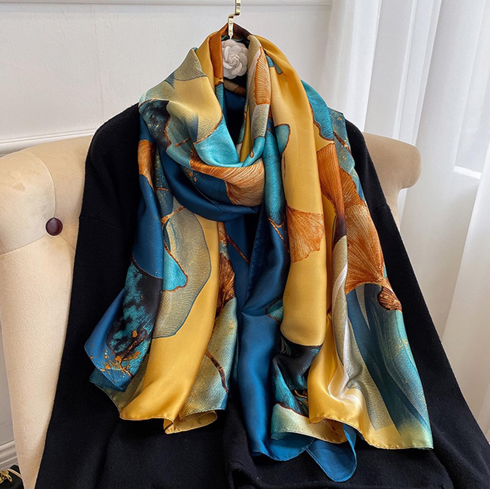 Silk Scarf Mulberry Silk Fashion Scarves Long Lightweight Shawl Wrap …