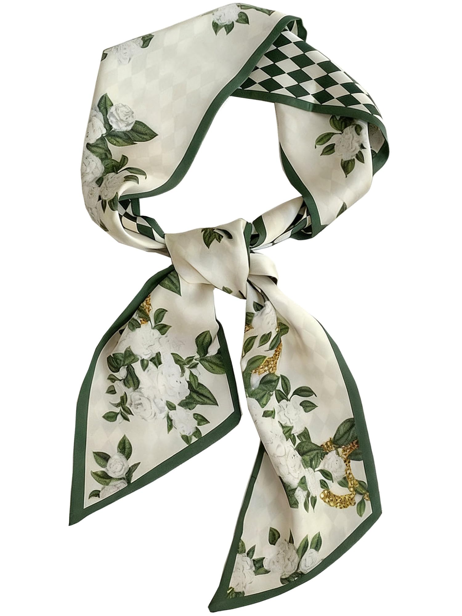 kcctoo 59” Long Silk Like Head Scarf Women's Fashion Square Neck Satin Scarfs for Bag Hair Scarves Gift 59 * 5.9”