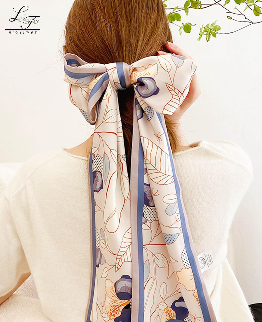 Head Scarf Hair Neck Scarves For Women Purse Bag Scarfs For Handbags Silky Long Thin Satin Headscarf Fashion