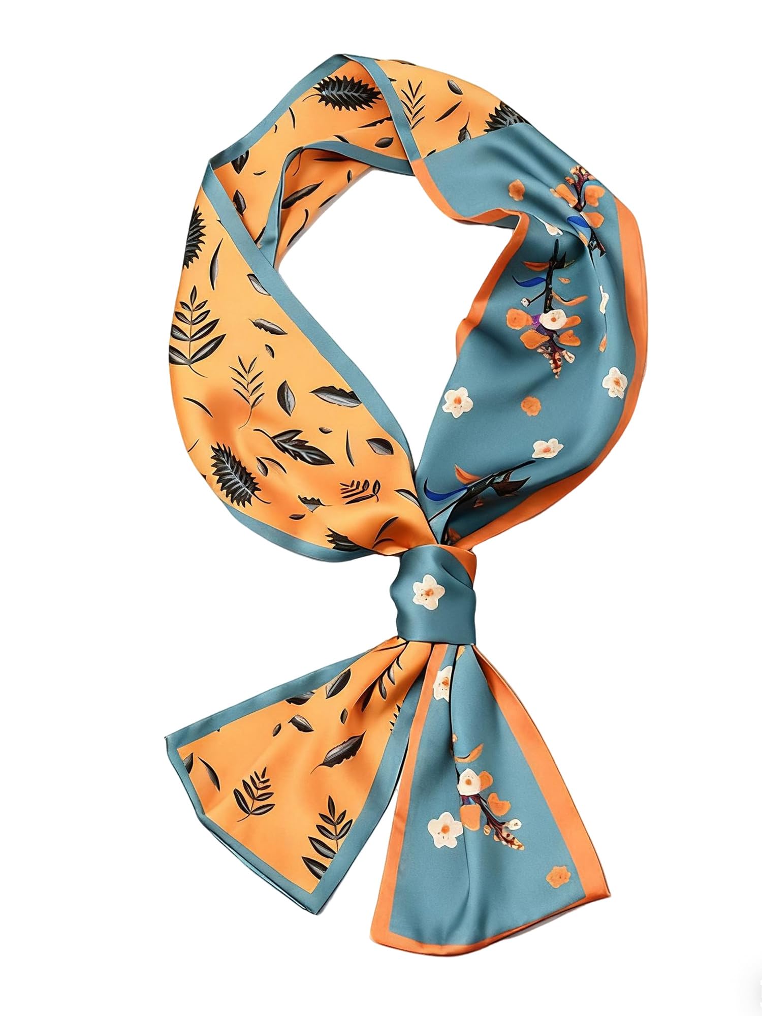 kcctoo 59” Long Silk Like Head Scarf Women's Fashion Square Neck Satin Scarfs for Bag Hair Scarves Gift 59 * 5.9”