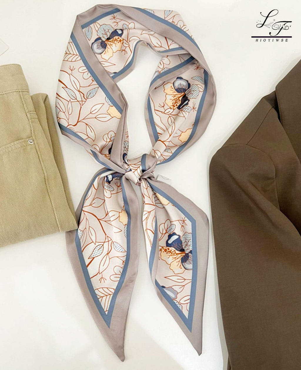 Head Scarf Hair Neck Scarves For Women Purse Bag Scarfs For Handbags Silky Long Thin Satin Headscarf Fashion