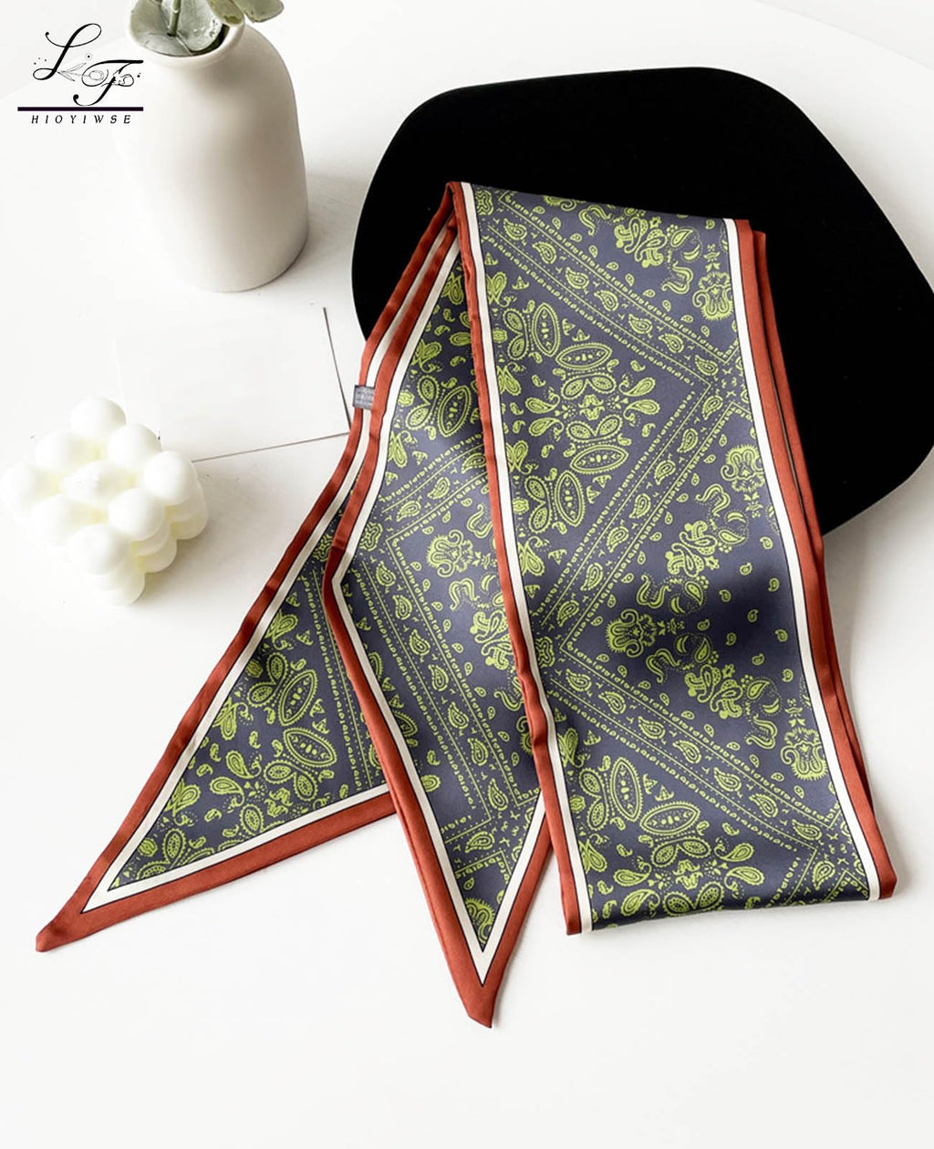 Head Scarf Hair Neck Scarves For Women Purse Bag Scarfs For Handbags Silky Long Thin Satin Headscarf Fashion