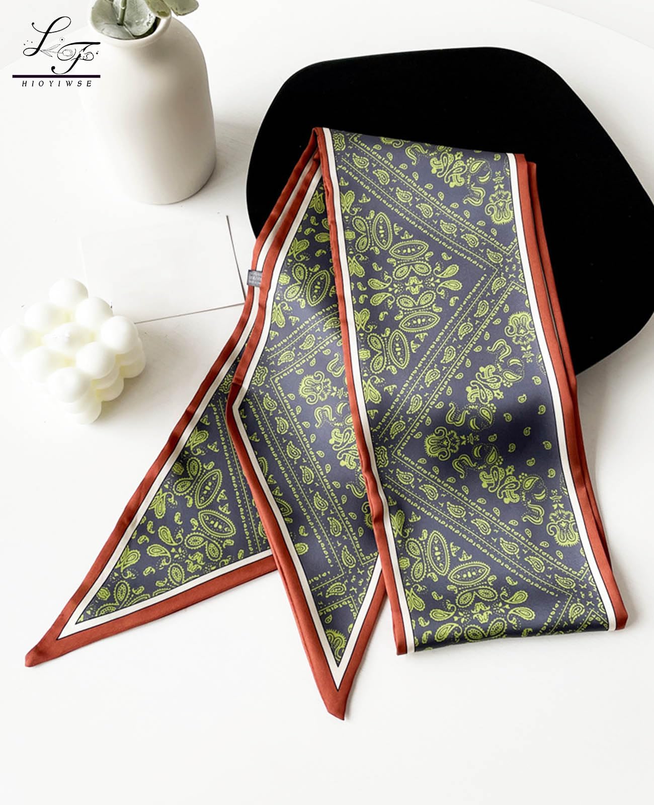 Head Scarf Hair Neck Scarves For Women Purse Bag Scarfs For Handbags Silky Long Thin Satin Headscarf Fashion