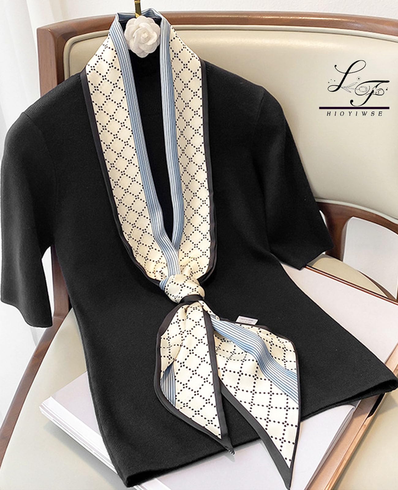 Head Scarf Hair Neck Scarves For Women Purse Bag Scarfs For Handbags Silky Long Thin Satin Headscarf Fashion