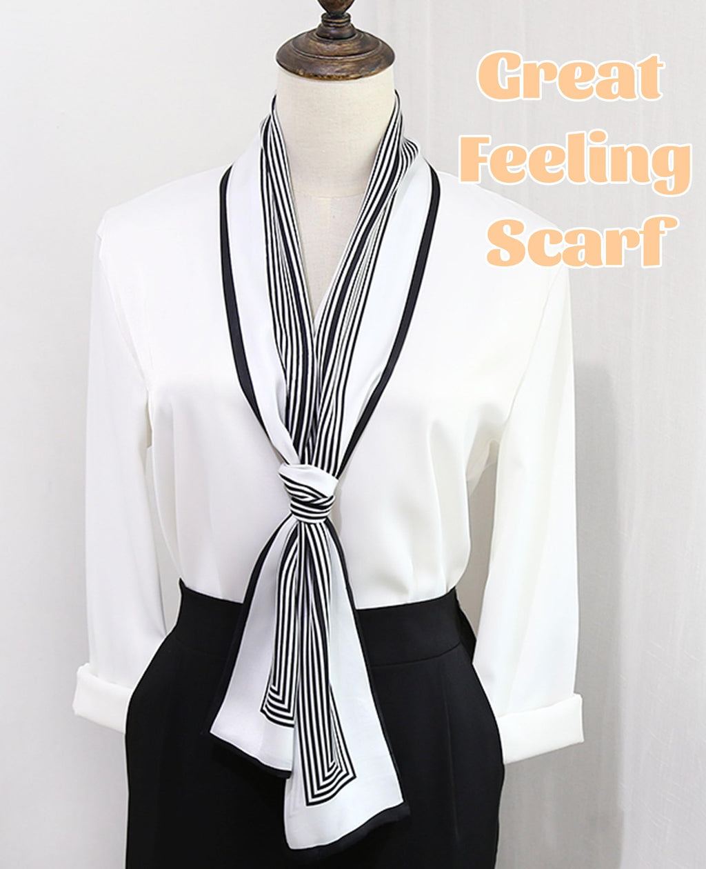 kcctoo 59” Long Silk Like Head Scarf Women's Fashion Square Neck Satin Scarfs for Bag Hair Scarves Gift 59 * 5.9”