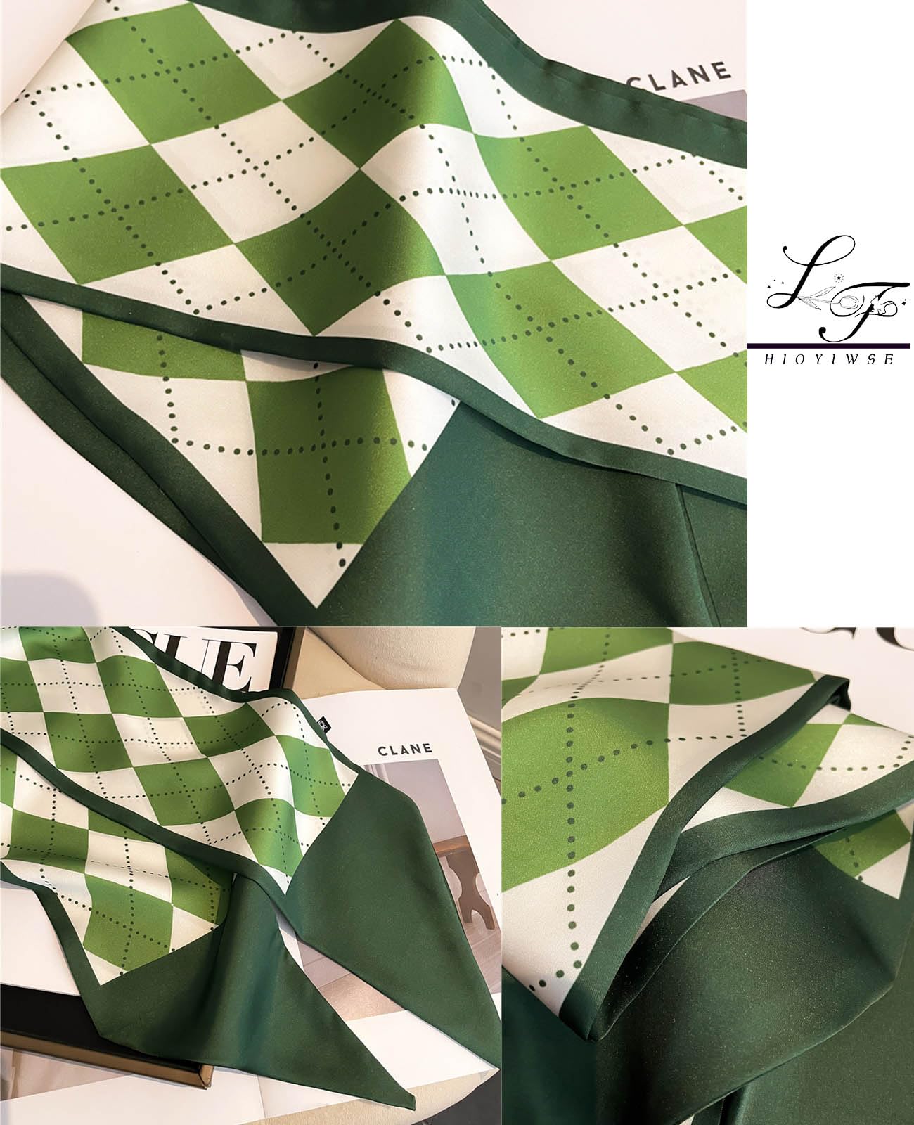 Head Scarf Hair Neck Scarves For Women Purse Bag Scarfs For Handbags Silky Long Thin Satin Headscarf Fashion