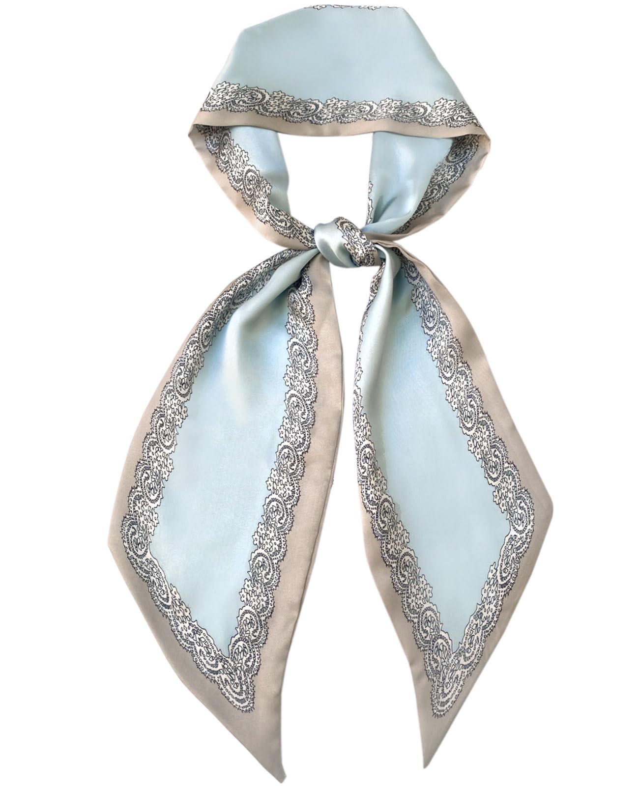 kcctoo 59” Long Silk Like Head Scarf Women's Fashion Square Neck Satin Scarfs for Bag Hair Scarves Gift 59 * 5.9”