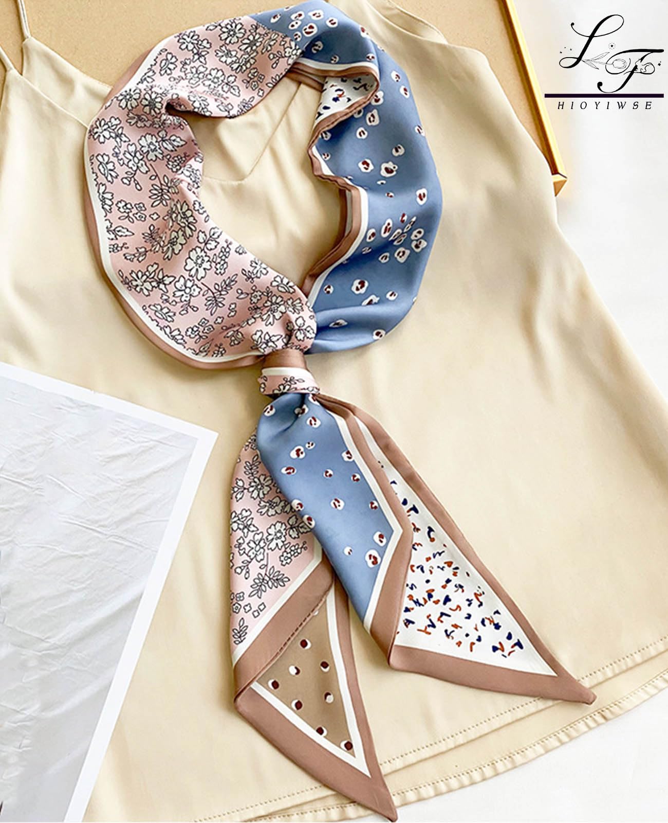 Head Scarf Hair Neck Scarves For Women Purse Bag Scarfs For Handbags Silky Long Thin Satin Headscarf Fashion