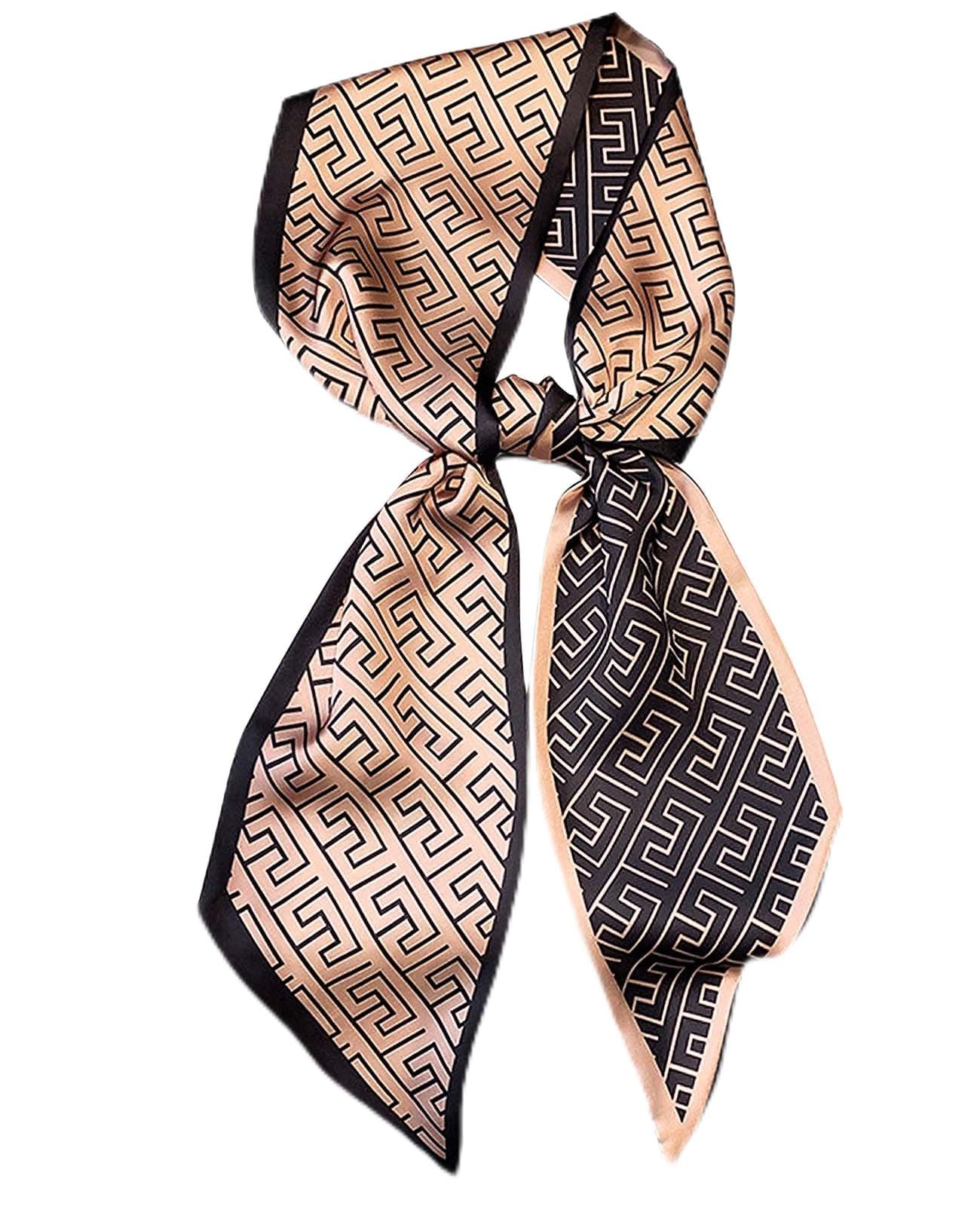 Head Scarf Hair Neck Scarves For Women Purse Bag Scarfs For Handbags Silky Long Thin Satin Headscarf Fashion