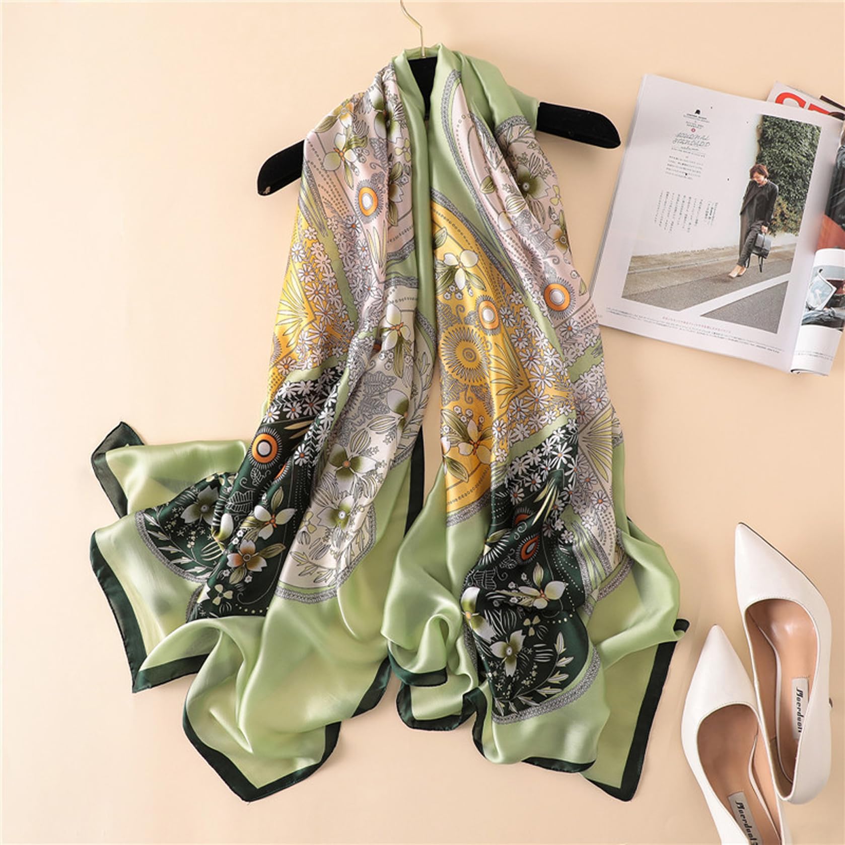 Silk Scarf Mulberry Silk Fashion Scarves Long Lightweight Shawl Wrap …