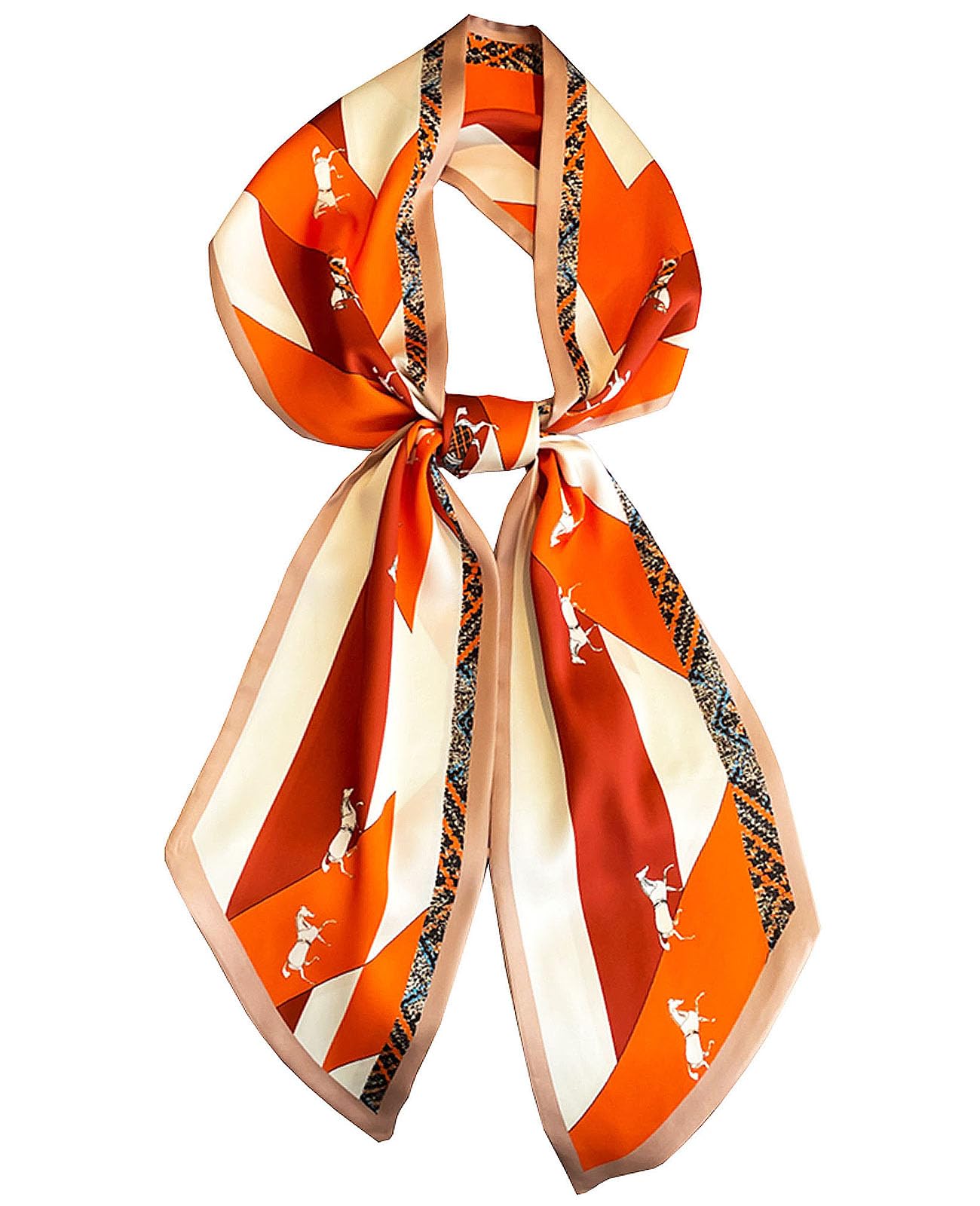 Head Scarf Hair Neck Scarves For Women Purse Bag Scarfs For Handbags Silky Long Thin Satin Headscarf Fashion