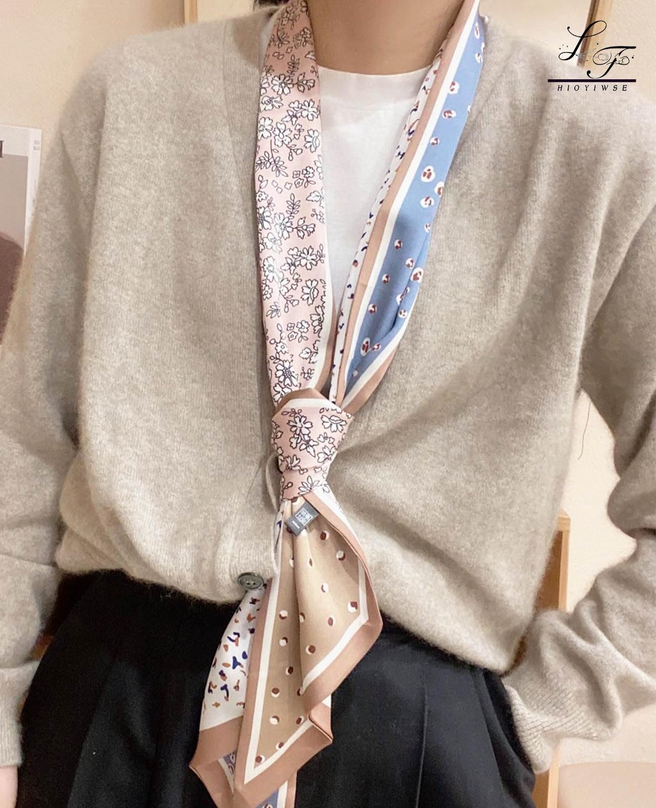 Head Scarf Hair Neck Scarves For Women Purse Bag Scarfs For Handbags Silky Long Thin Satin Headscarf Fashion