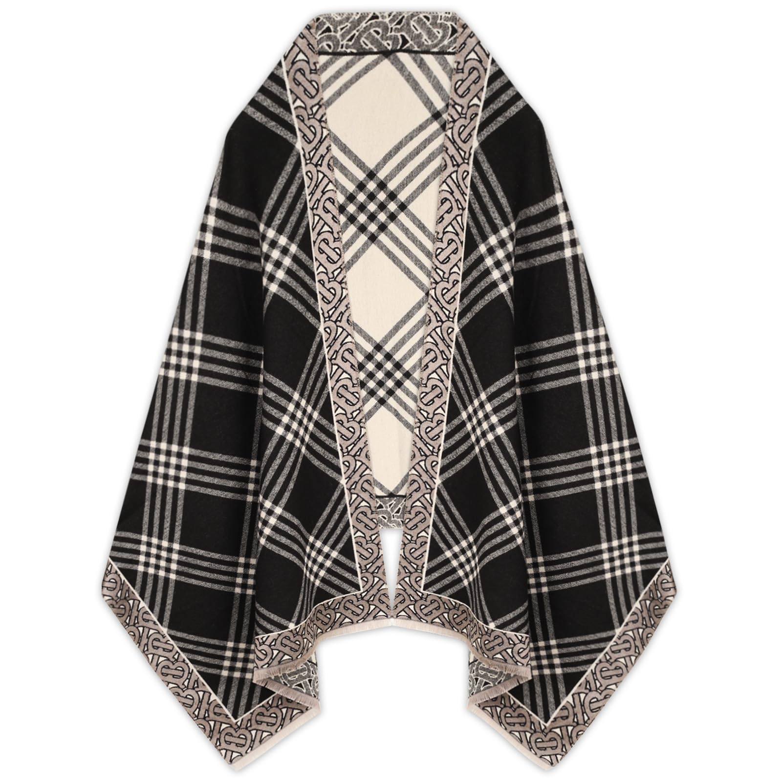 EXTREE Scarfs for Women Pashmina Silky Shawl Wrap for Evening Dressing Blanket Open Front Poncho Cape