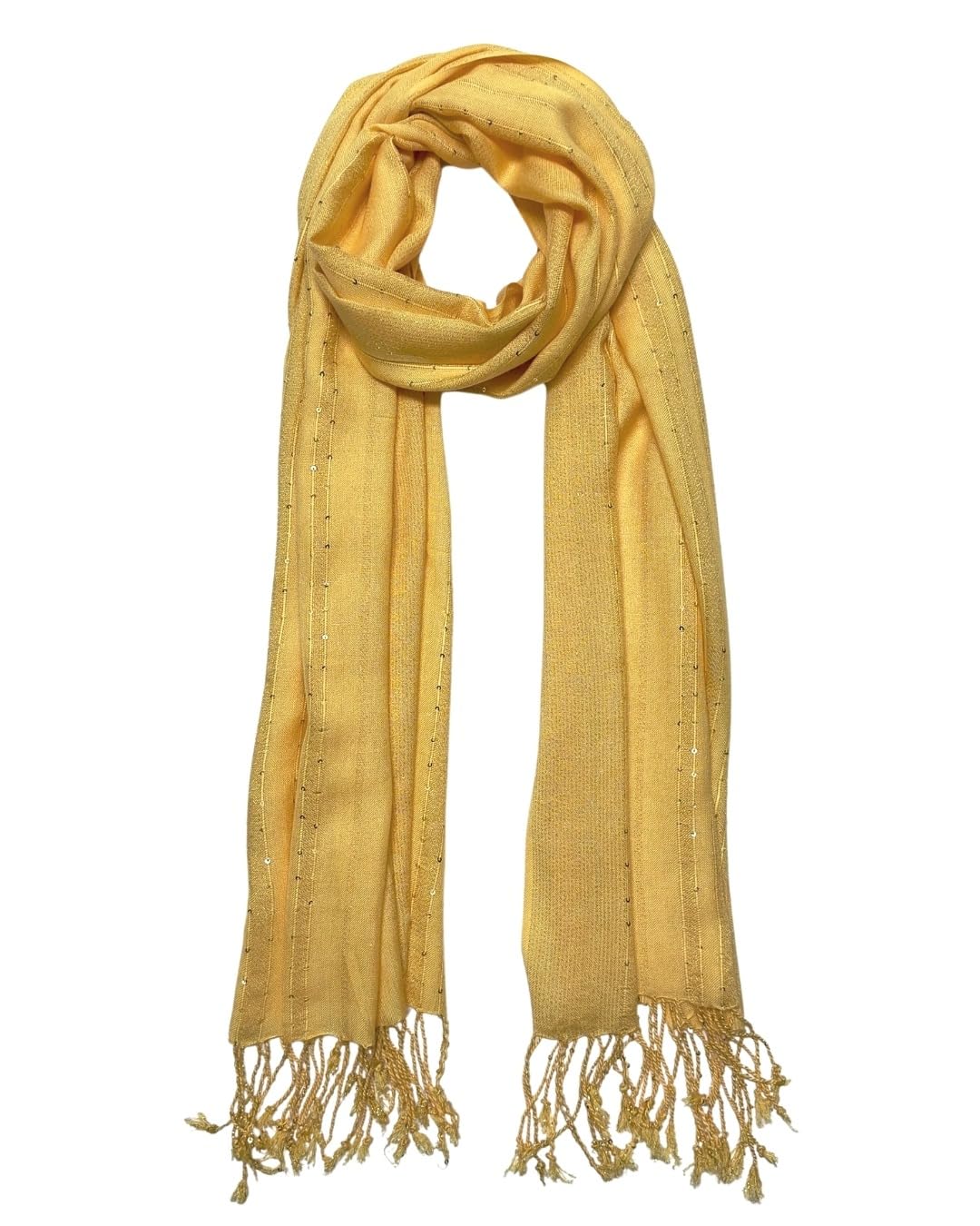 Humble Hilo Handmade Shimmer Thread Scarf or Shawl Large Lightweight Neckscarf Wrap for Women with Metallic Embroidery