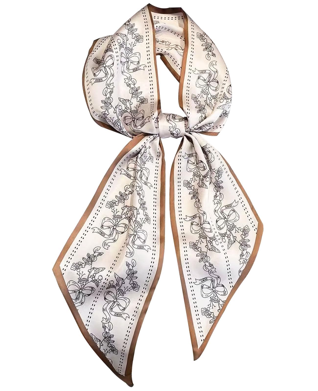 kcctoo 59” Long Silk Like Head Scarf Women's Fashion Square Neck Satin Scarfs for Bag Hair Scarves Gift 59 * 5.9”
