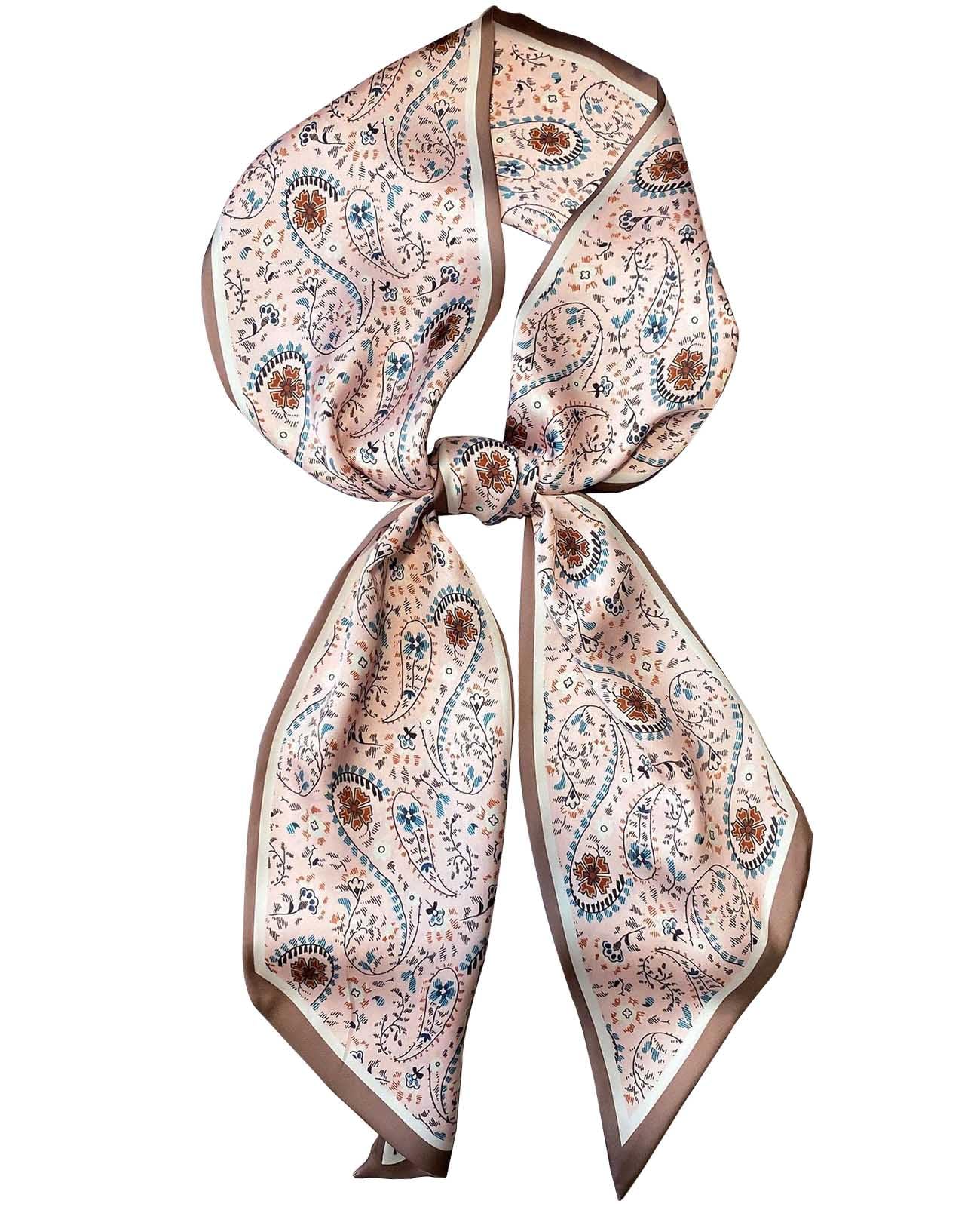kcctoo 59” Long Silk Like Head Scarf Women's Fashion Square Neck Satin Scarfs for Bag Hair Scarves Gift 59 * 5.9”