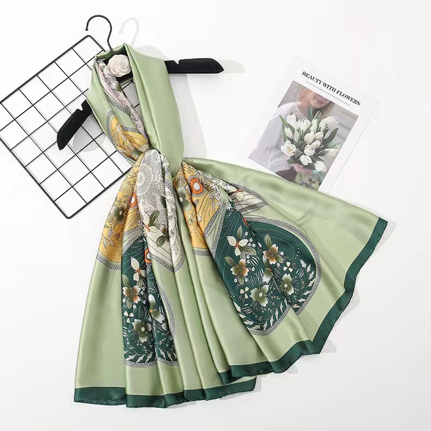 Silk Scarf Mulberry Silk Fashion Scarves Long Lightweight Shawl Wrap …