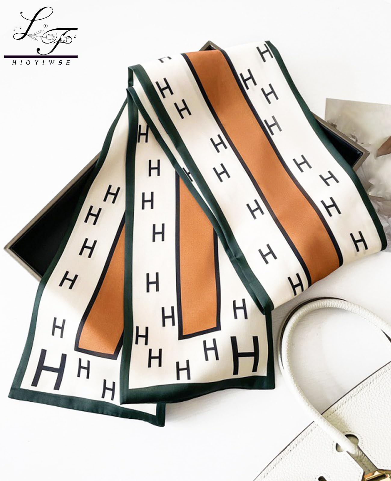 Head Scarf Hair Neck Scarves For Women Purse Bag Scarfs For Handbags Silky Long Thin Satin Headscarf Fashion