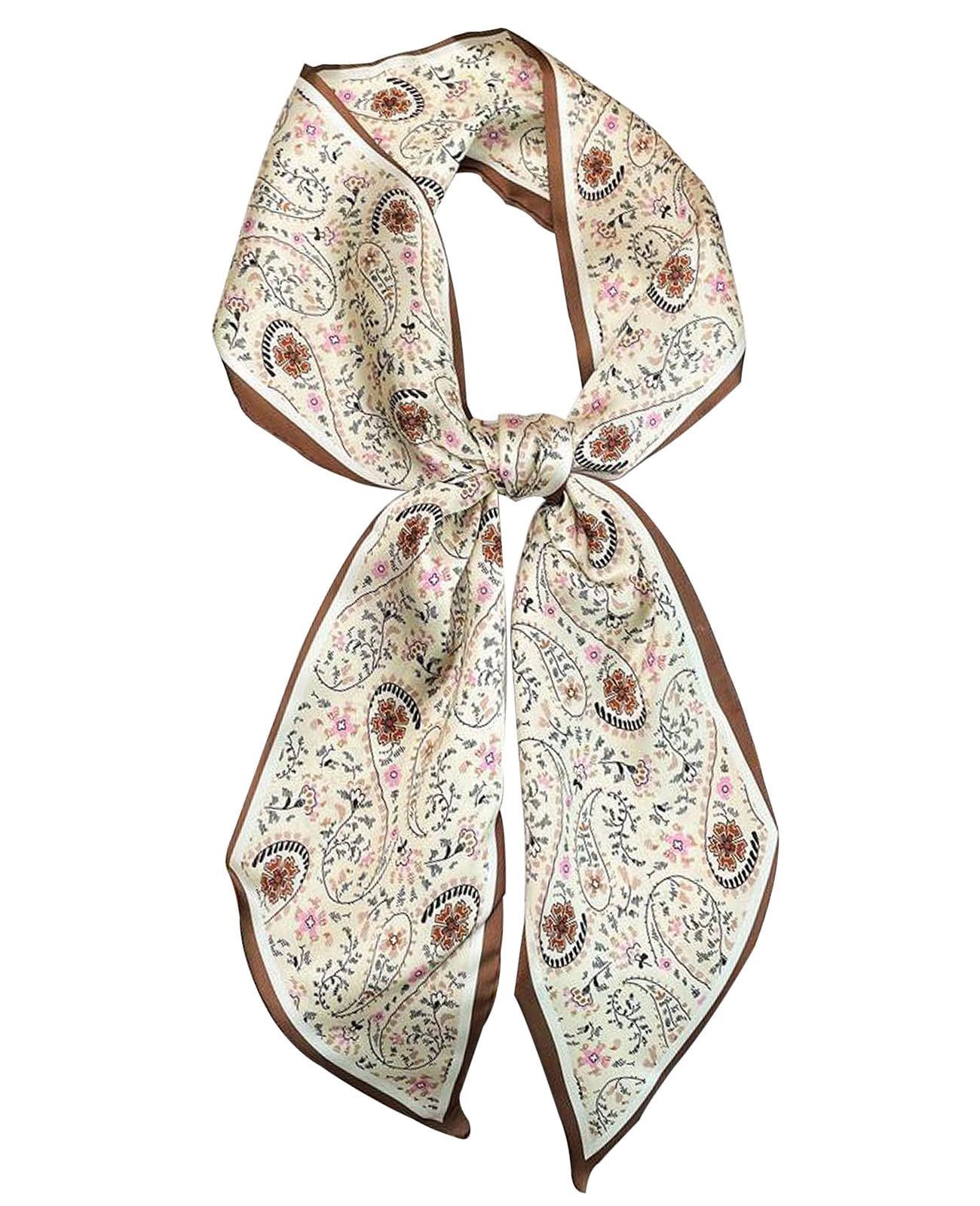 Head Scarf Hair Neck Scarves For Women Purse Bag Scarfs For Handbags Silky Long Thin Satin Headscarf Fashion