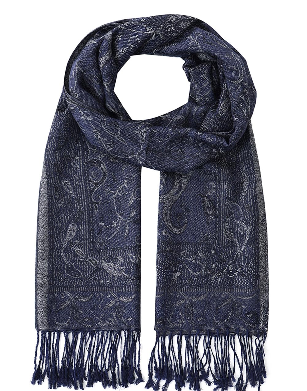Umjetnost Womens Soft Silky Pashmina Rave Scarf Paisley Pattern Pashmina Shawl Wrap with Fringes
