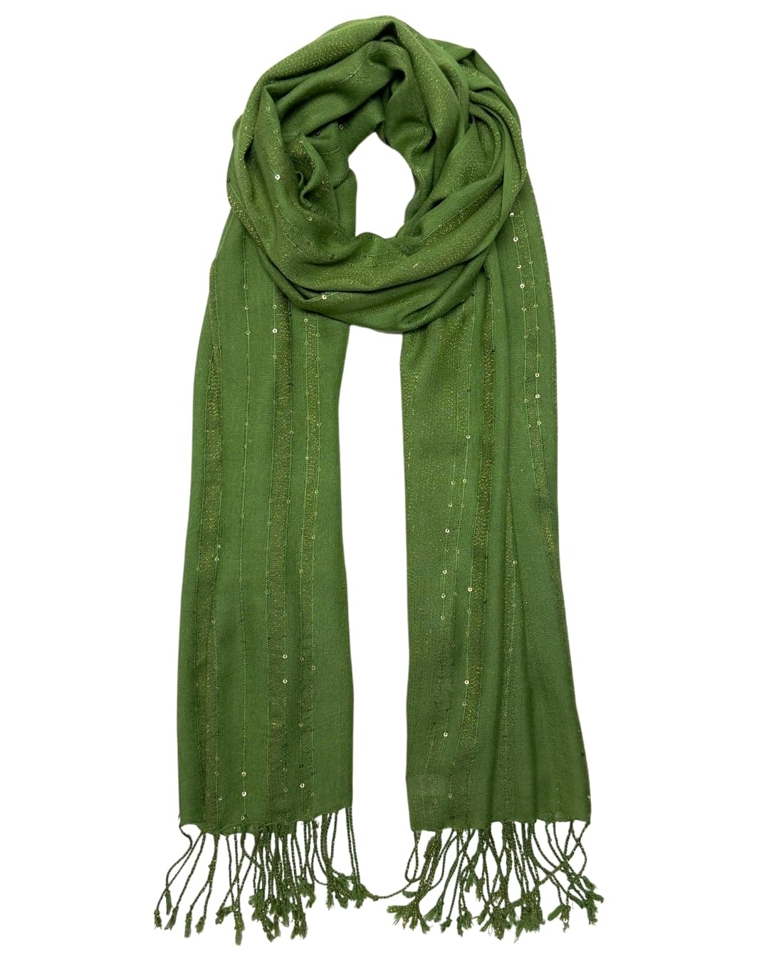 Humble Hilo Handmade Shimmer Thread Scarf or Shawl Large Lightweight Neckscarf Wrap for Women with Metallic Embroidery