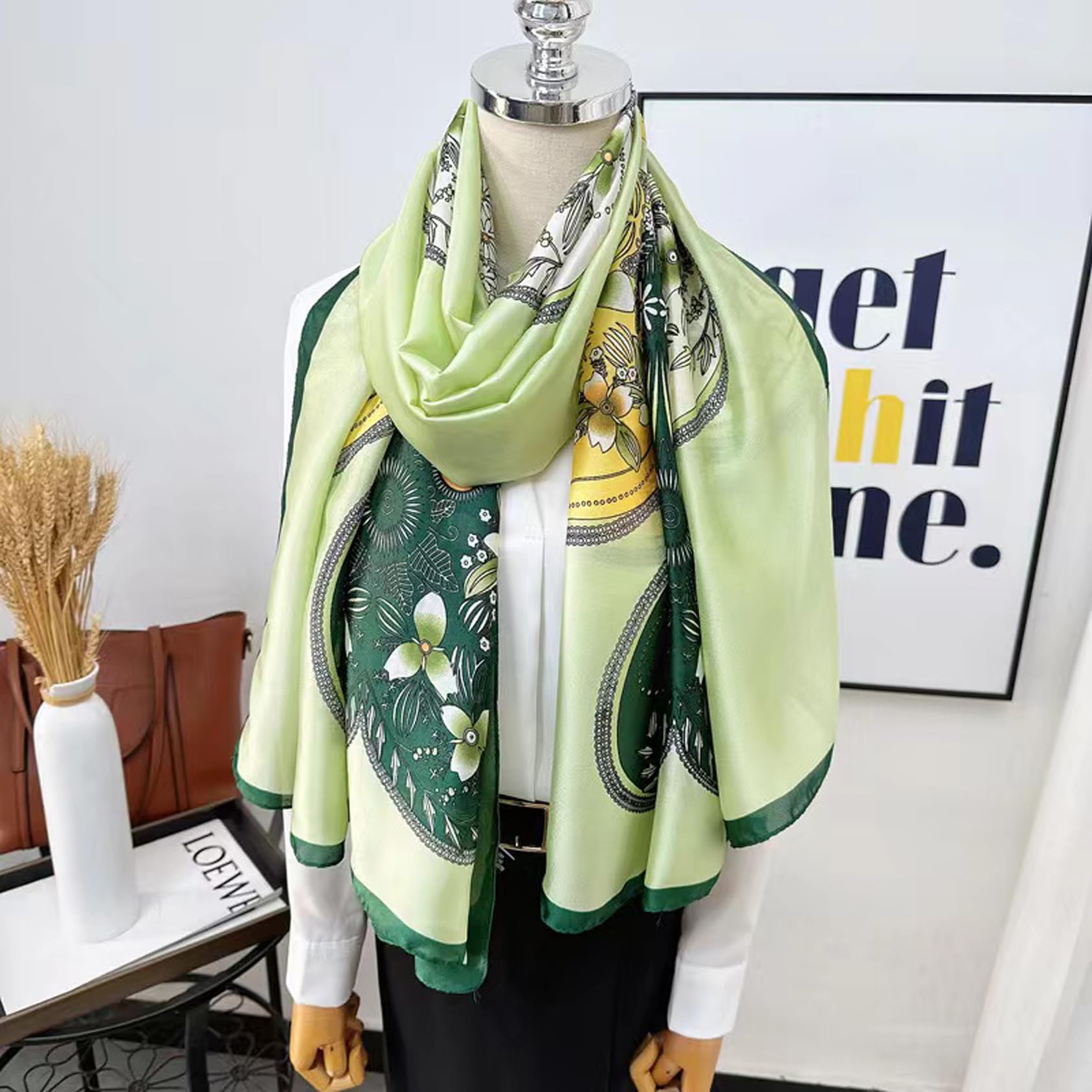 Silk Scarf Mulberry Silk Fashion Scarves Long Lightweight Shawl Wrap …