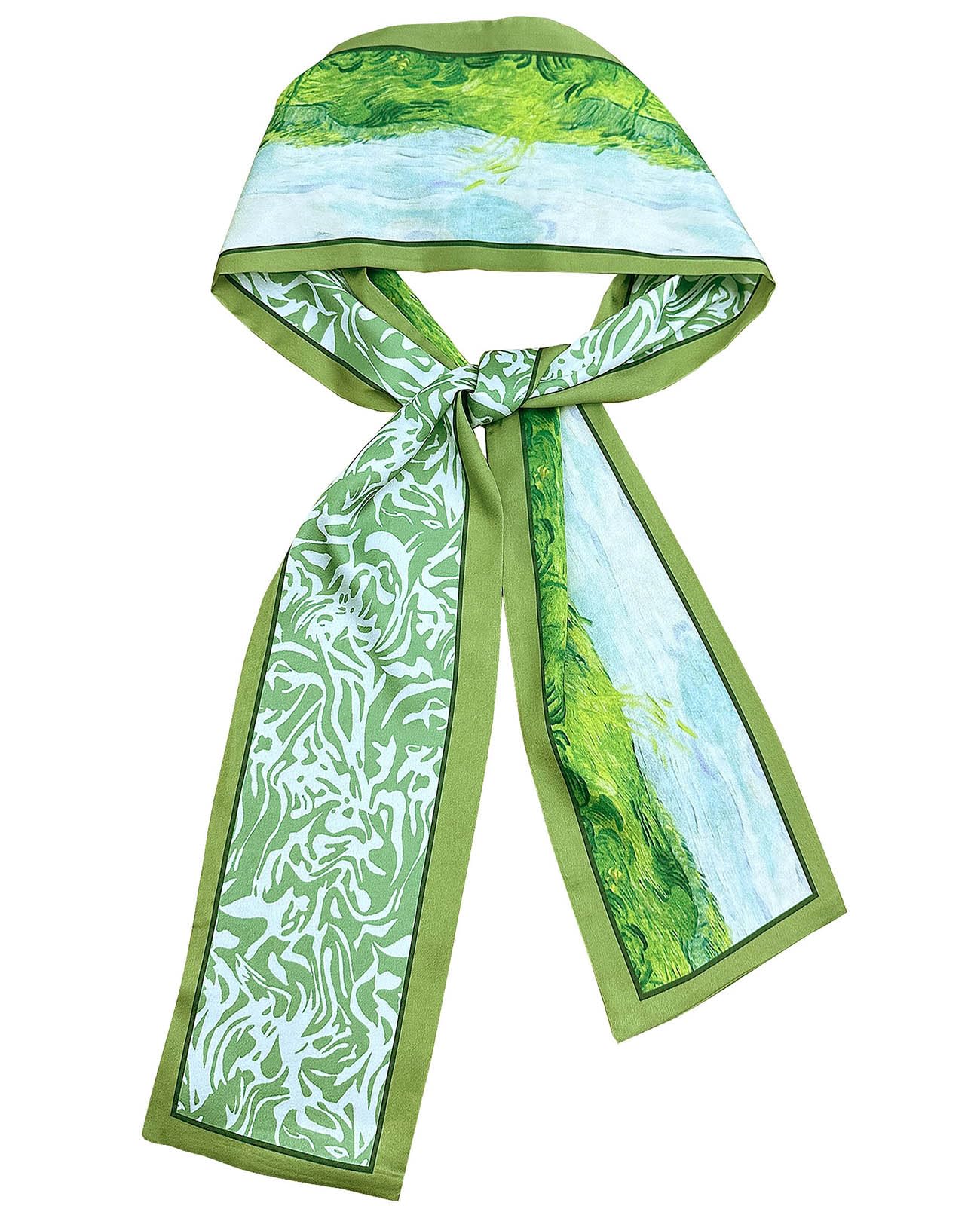 Head Scarf Hair Neck Scarves For Women Purse Bag Scarfs For Handbags Silky Long Thin Satin Headscarf Fashion