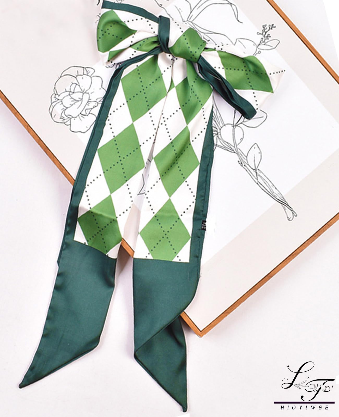 Head Scarf Hair Neck Scarves For Women Purse Bag Scarfs For Handbags Silky Long Thin Satin Headscarf Fashion