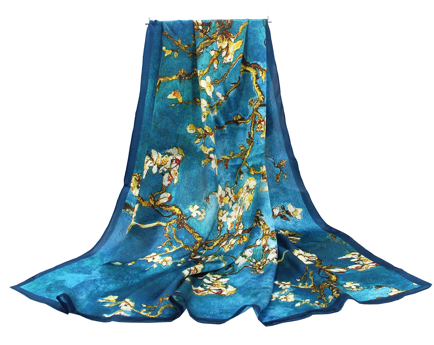 ANDANTINO 100% Silk Scarf 43" Large Square Lightweight Headscarf& Shawl–Women Hair Wraps-With Gift Packed