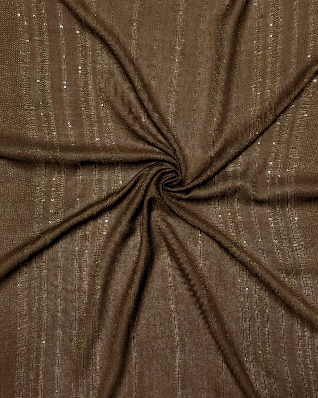 Humble Hilo Handmade Shimmer Thread Scarf or Shawl Large Lightweight Neckscarf Wrap for Women with Metallic Embroidery