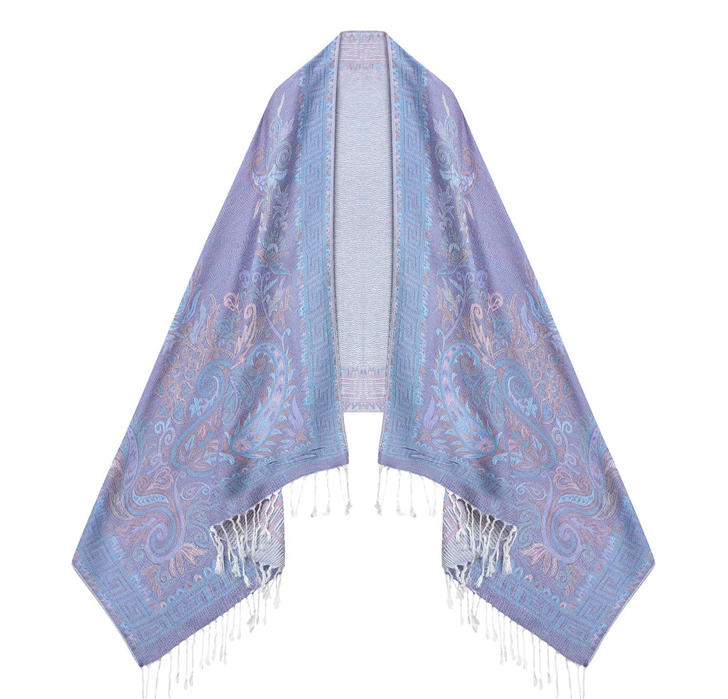 Umjetnost Womens Soft Silky Pashmina Rave Scarf Paisley Pattern Pashmina Shawl Wrap with Fringes