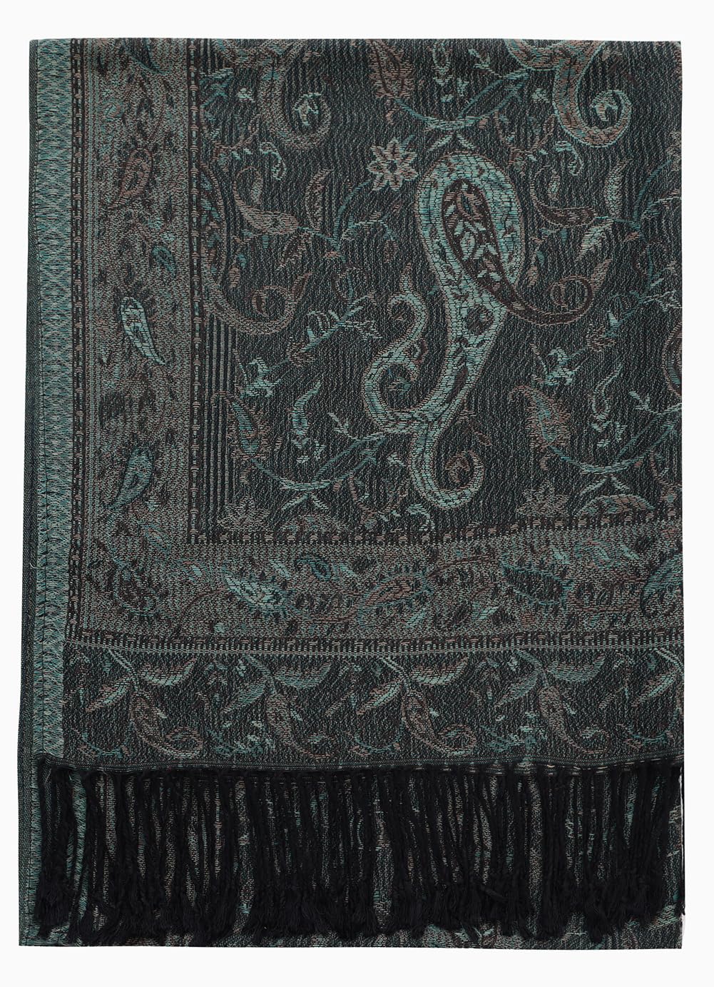 Umjetnost Womens Soft Silky Pashmina Rave Scarf Paisley Pattern Pashmina Shawl Wrap with Fringes