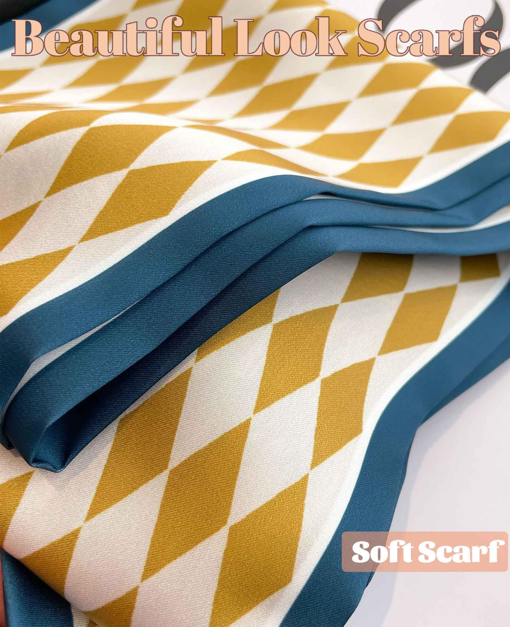 kcctoo 59” Long Silk Like Head Scarf Women's Fashion Square Neck Satin Scarfs for Bag Hair Scarves Gift 59 * 5.9”